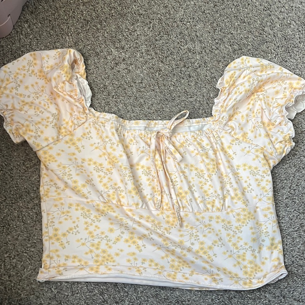 Yellow flower blouse